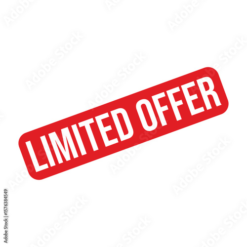 Limited Offer Letter Rubber Stamp Vector Design Template