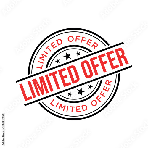 Limited Offer Letter Rubber Stamp Vector Design Template