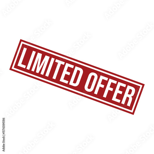 Limited Offer Letter Rubber Stamp Vector Design Template