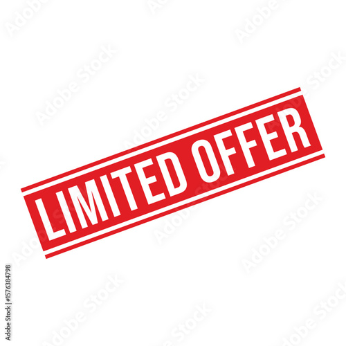 Limited Offer Letter Rubber Stamp Vector Design Template