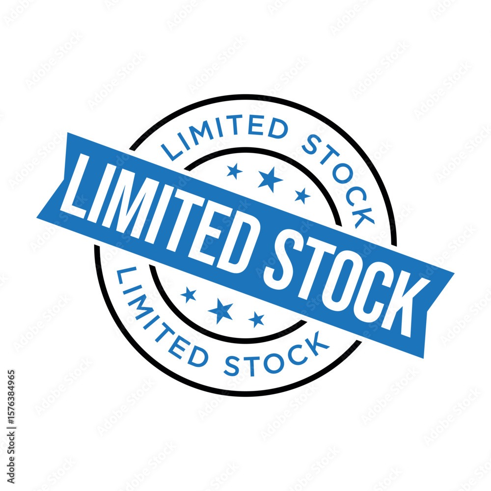 Obraz premium Limited Stock Letter Rubber Stamp Vector Design Template