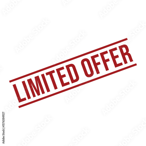 Limited Offer Letter Rubber Stamp Vector Design Template