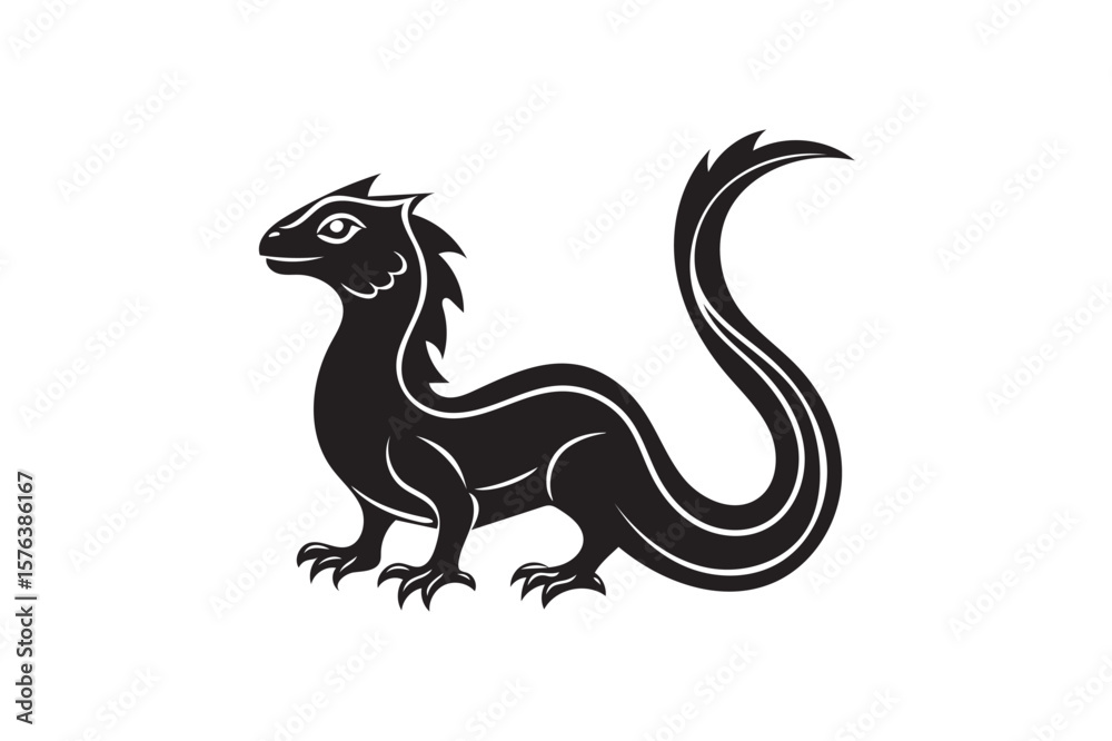 Obraz premium Basilisk silhouette. (1)