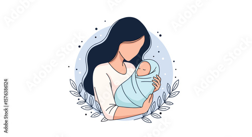 A tender moment between a mother and her newborn baby a symbol of pure love and new beginnings