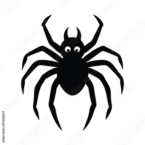 creepy spider clipart with spiky legs