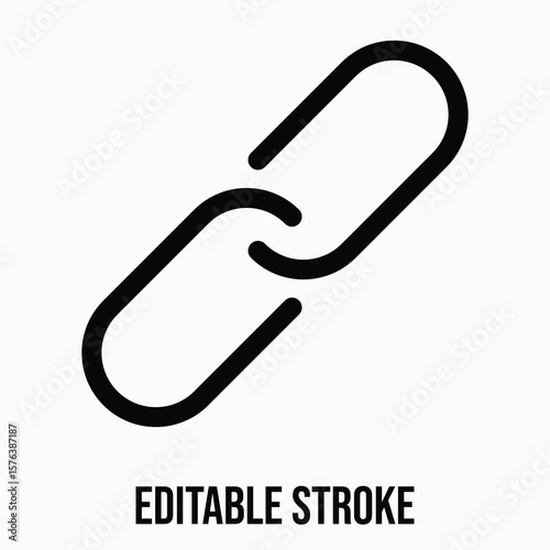Link Lineal Icon For User Interface, Isolated Vector Editable Stroke Icon.