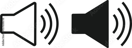 Volume and sound level icon set. volume icon vector, mobile concept and web design, black speaker icon illustration png,
