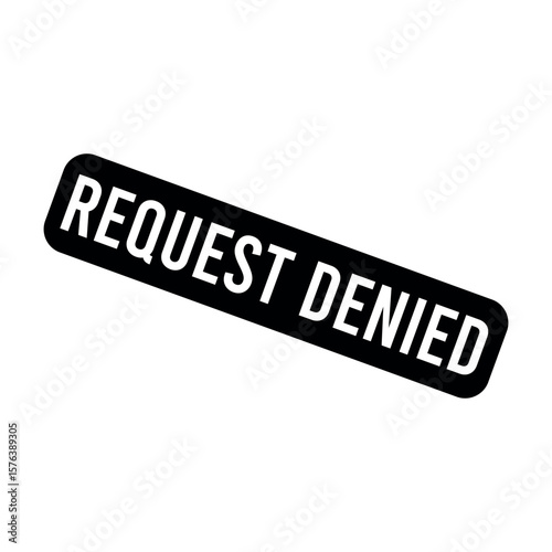 Request Denied Letter Rubber Stamp Vector Design Template