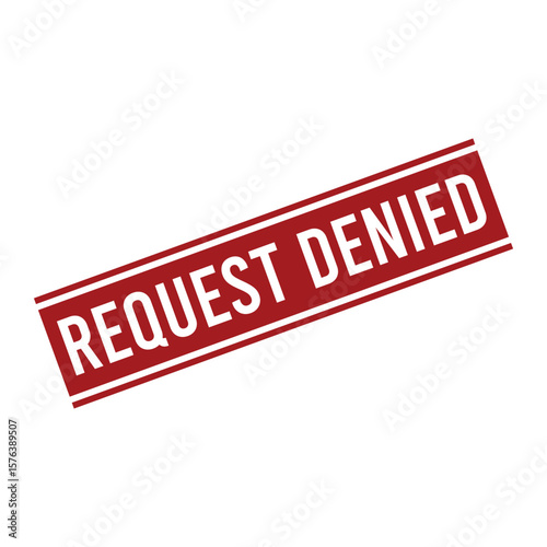Request Denied Letter Rubber Stamp Vector Design Template