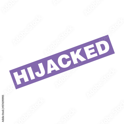 Hijacked Letter Rubber Stamp Vector Design Template