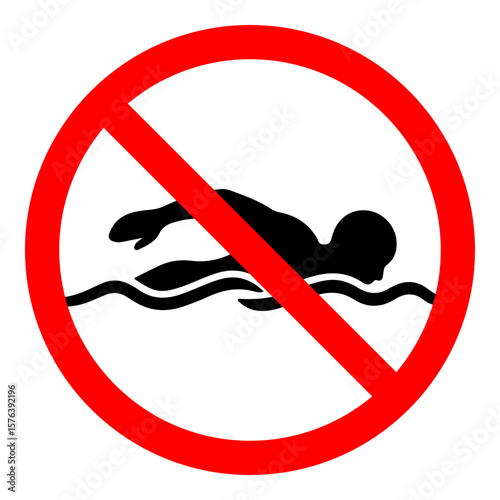 no swim icon vector sign 