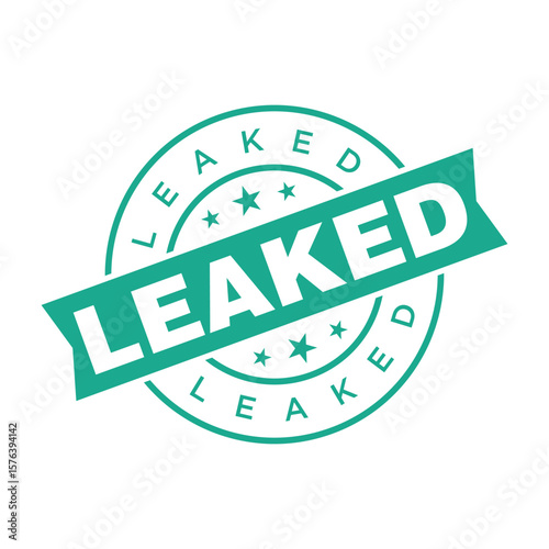Leaked Letter Rubber Stamp Vector Design Template