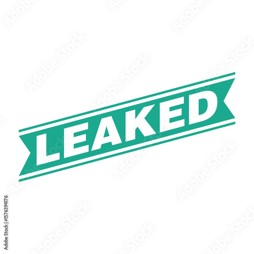 Leaked Letter Rubber Stamp Vector Design Template