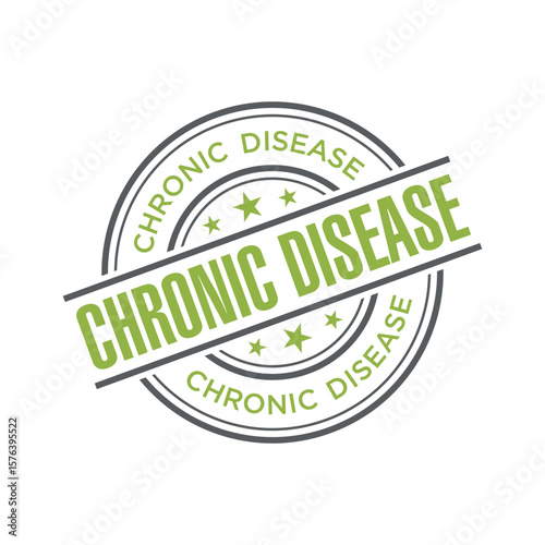 Chronic Disease Letter Rubber Stamp Vector Design Template