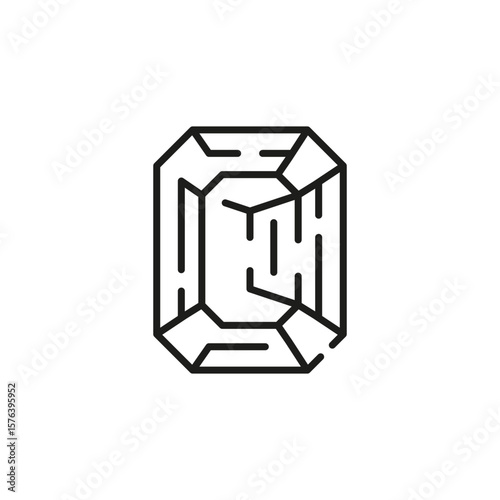 Emerald cut icon. Simple emerald cut icon for social media, app and web design. Vector illustration