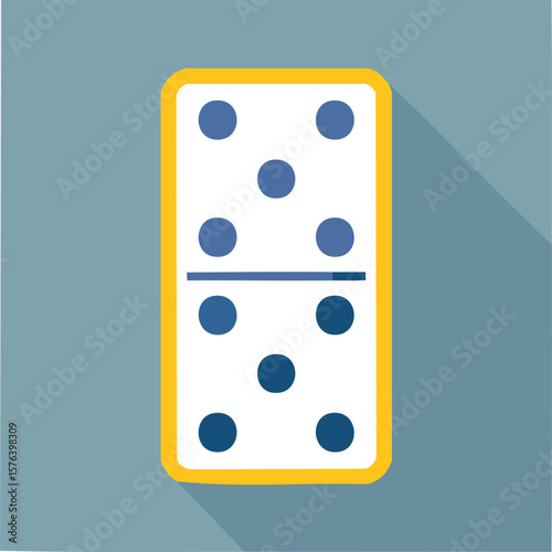 Cute domino flat vector