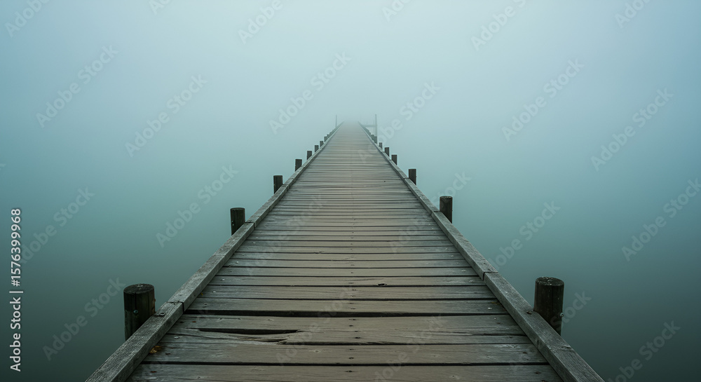 Fototapeta premium foggy pier