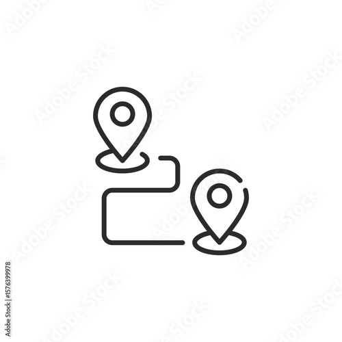 Route icon. Simple route icon for social media, app and web design. Vector illustration