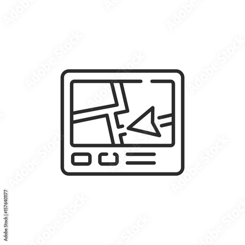 GPS navigator icon. Simple GPS navigator icon for social media, app and web design. Vector illustration
