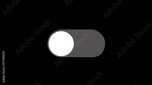 switch on, switch off control icon animation 4K video on green background. Power digital button. Click control. Turning off animation. 