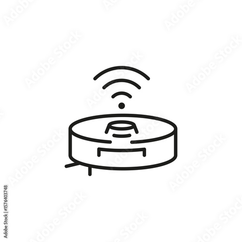 Robot vacuum icon. Simple robot vacuum icon for social media, app and web design. Vector illustration