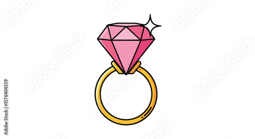 Sparkling pink diamond engagement ring for a cherished celebration of love and commitment