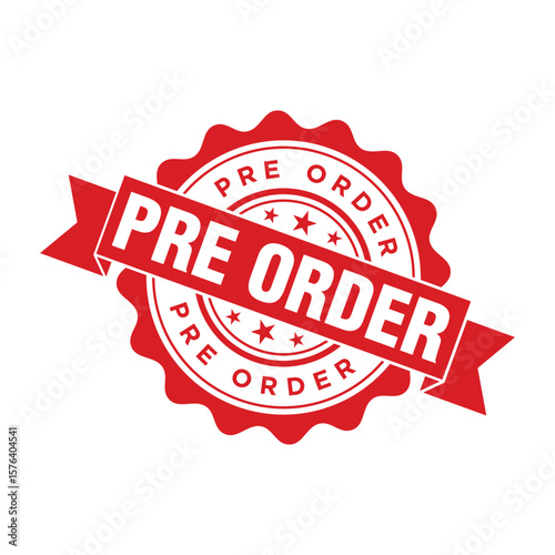 Pre Order Letter Rubber Stamp Template Design