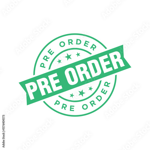 Pre Order Letter Rubber Stamp Template Design