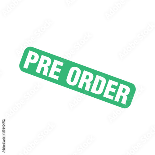 Pre Order Letter Rubber Stamp Template Design