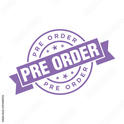 Pre Order Letter Rubber Stamp Template Design