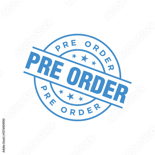 Pre Order Letter Rubber Stamp Template Design