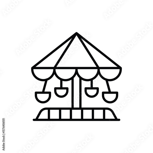 Attraction icon vector