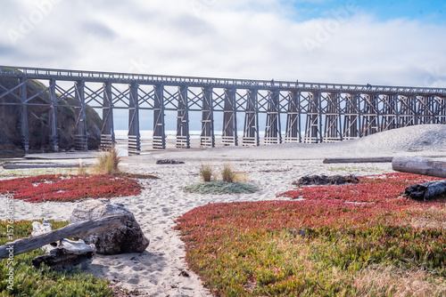 Pudding Creek Trestle Over Coastal Sand Dunes – Fort Bragg, California