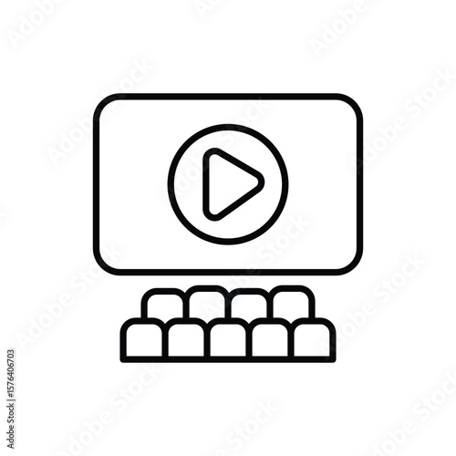 Cinema icon vector