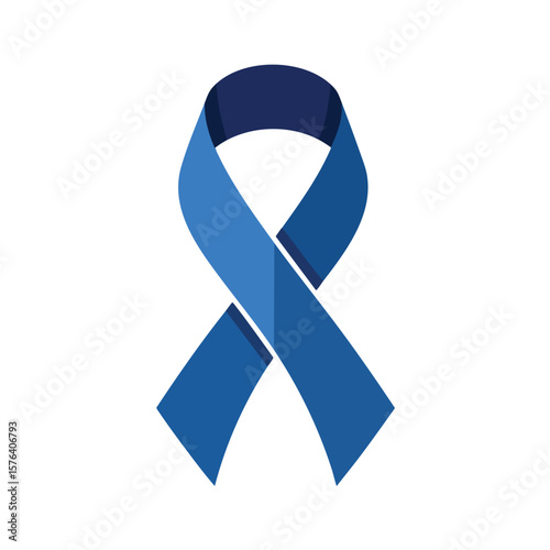 Blue Health Awareness Ribbon. This graphic depicts an azure comfort band, a potent emblem signifying unity and support for health causes. It represents hope and advocacy.