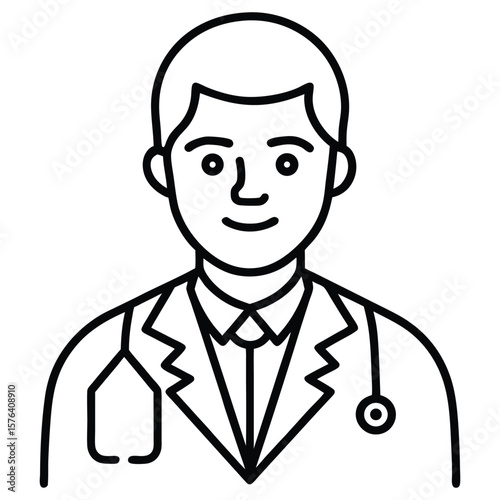 Doctor wearing stethoscope and suit medical healthcare