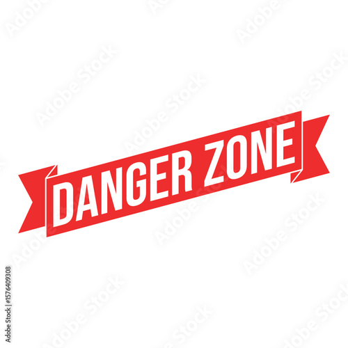 Danger Zone Letter Rubber Stamp Template Design