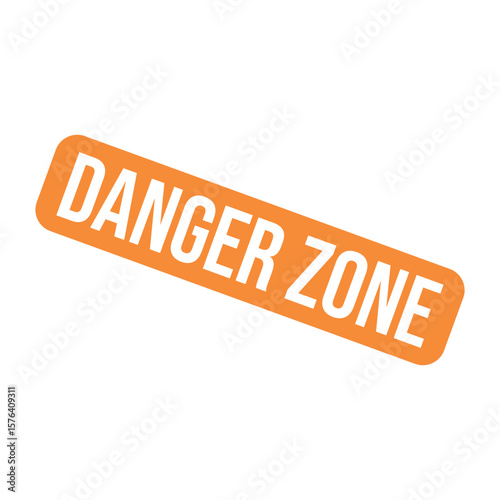 Danger Zone Letter Rubber Stamp Template Design