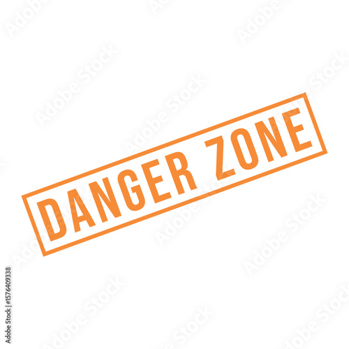 Danger Zone Letter Rubber Stamp Template Design