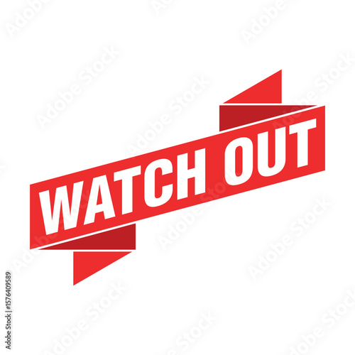 Watch Out Letter Rubber Stamp Template Design