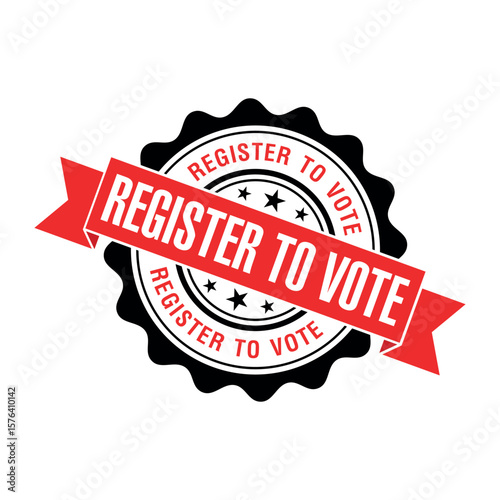 Register to Vote Letter Rubber Stamp Template Design