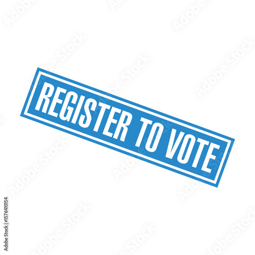 Register to Vote Letter Rubber Stamp Template Design