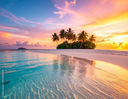 sunset on the beach