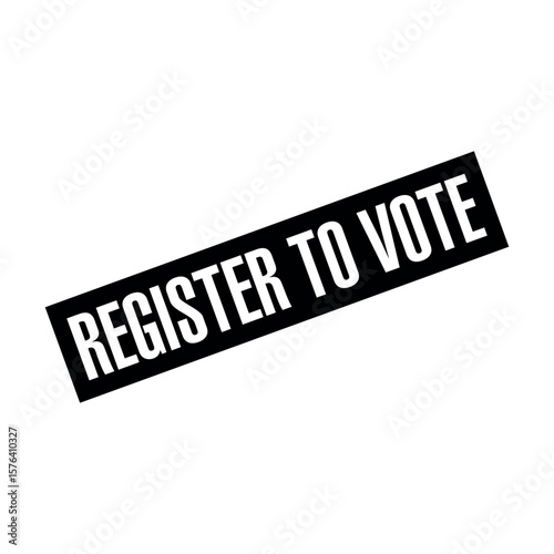 Register to Vote Letter Rubber Stamp Template Design