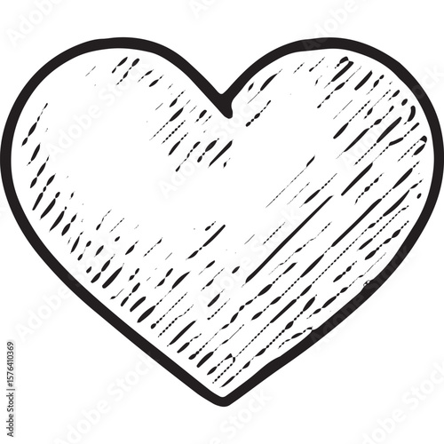Heart Sketch - Love and Affection Hand-Drawn Illustration