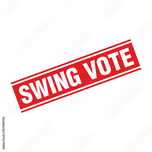 Swing Vote Letter Rubber Stamp Template Design