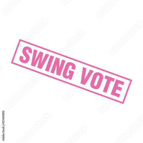 Swing Vote Letter Rubber Stamp Template Design