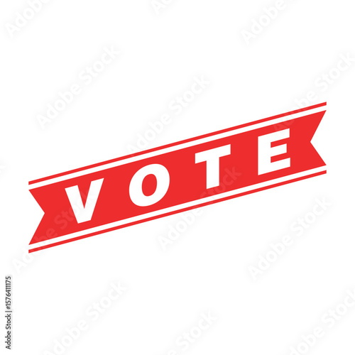 Vote Letter Rubber Stamp Template Design