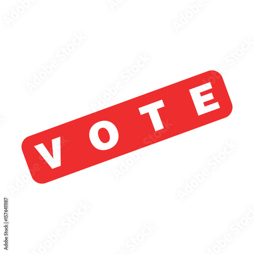 Vote Letter Rubber Stamp Template Design