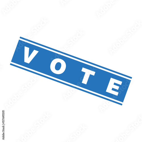 Vote Letter Rubber Stamp Template Design